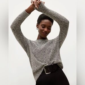 MMLafleur Sweater The Butler Crewneck Knit Boucle Cotton Blend SZ LG